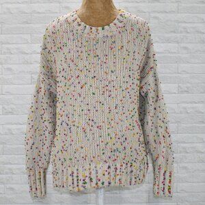 SEVEN7 Sweater Knit Oversized Chunky Confetti Dot Colorful Multicolor Winter SM